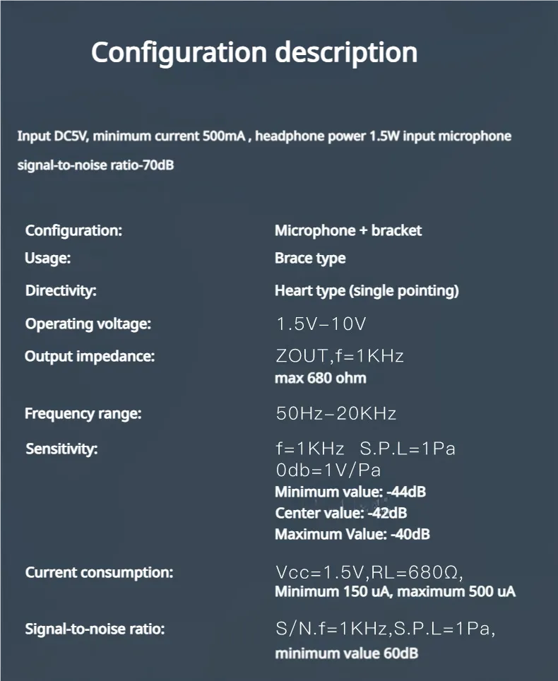 Professional recording microphone configuration