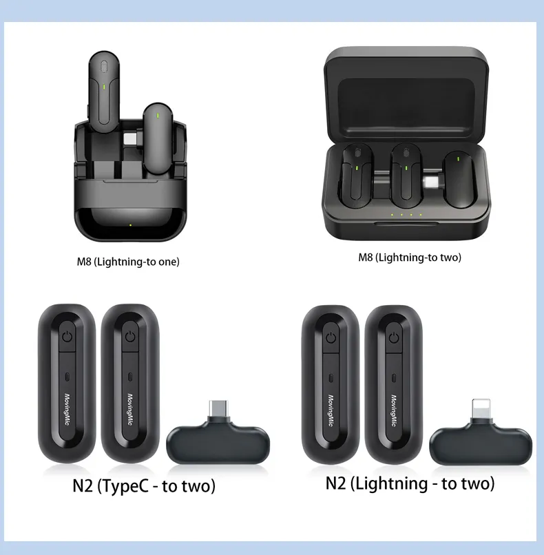 Wireless lapel mic for lighting & type