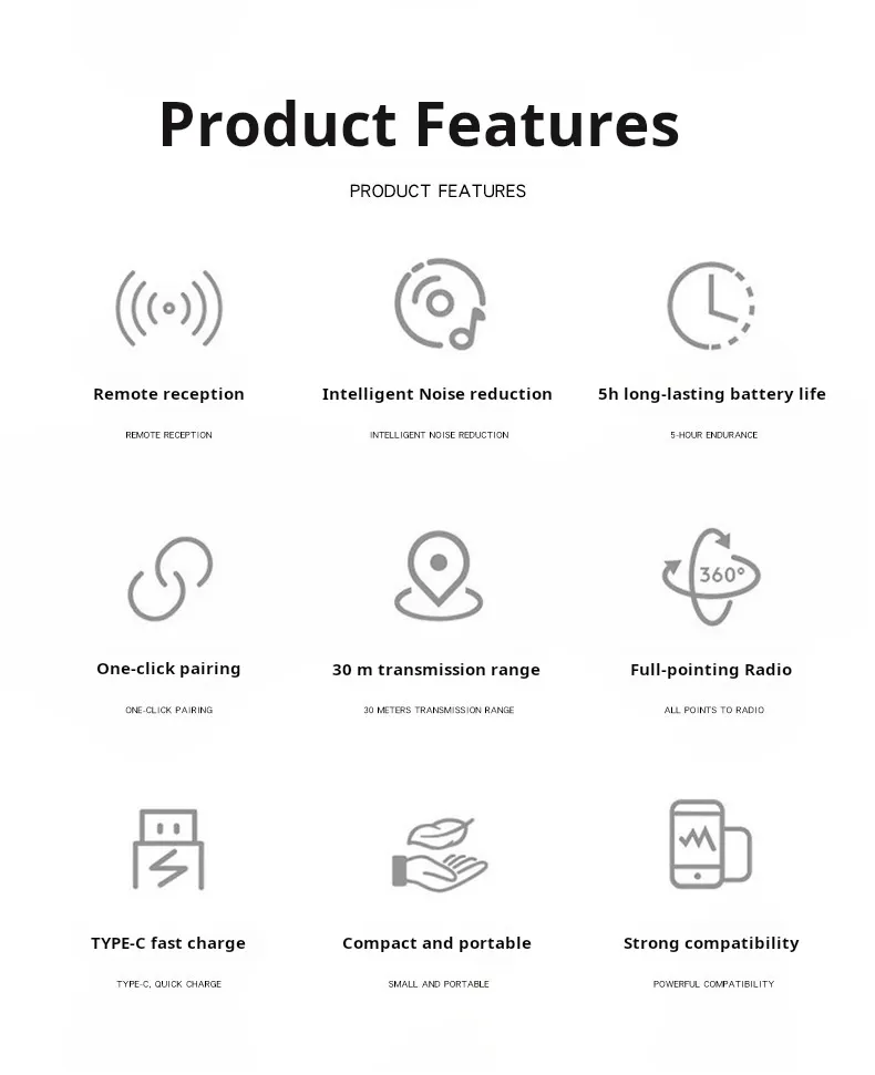 Wireless Lavalier Microphone features