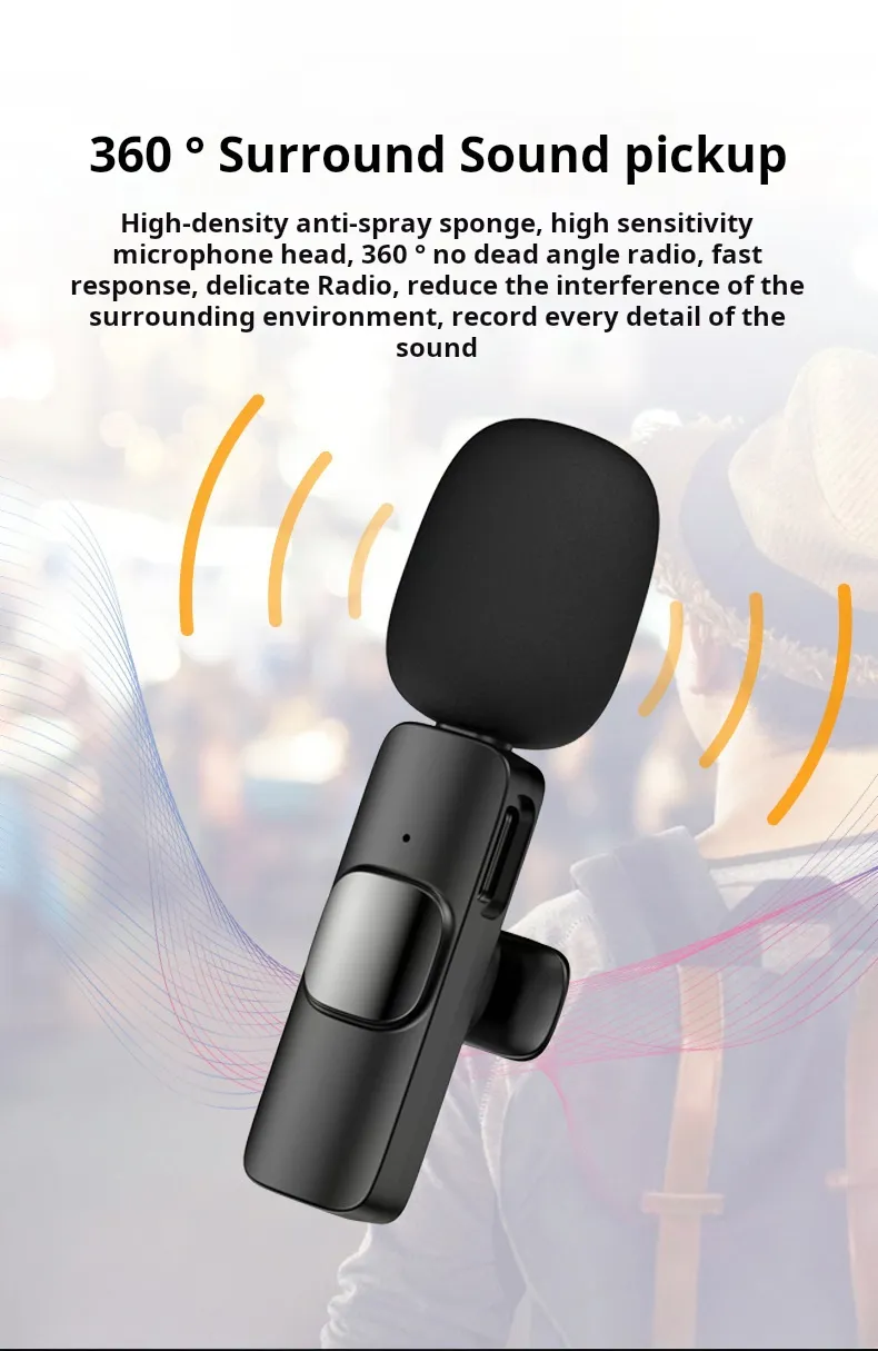 Wireless lavalier mic sound pickup