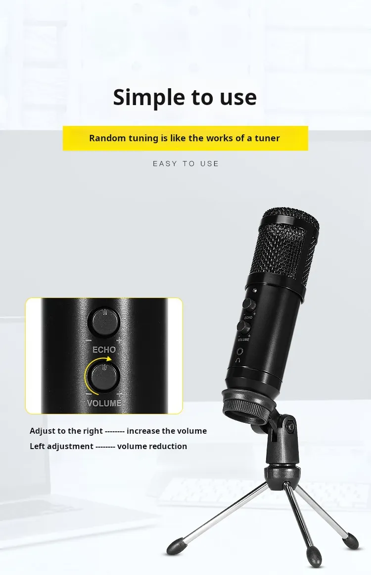 USB desktop microphone simple to use