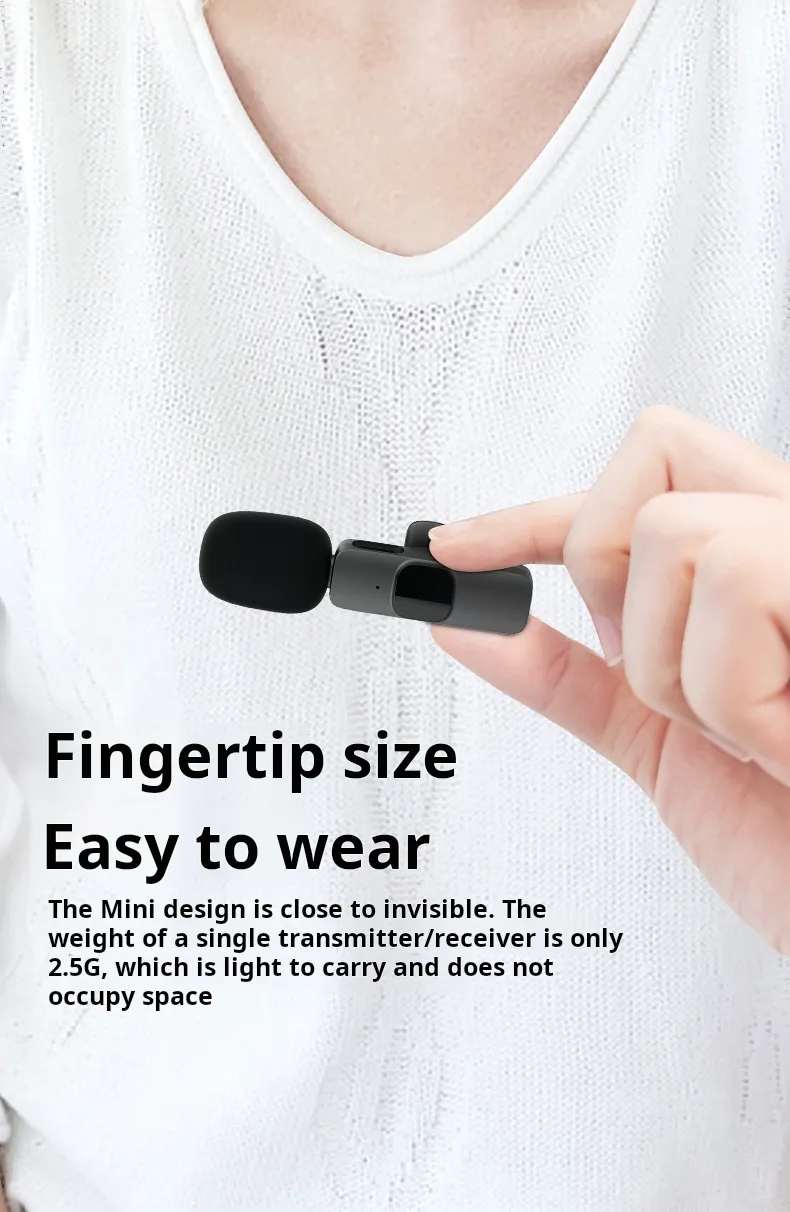 Wireless lavalier mic mini size