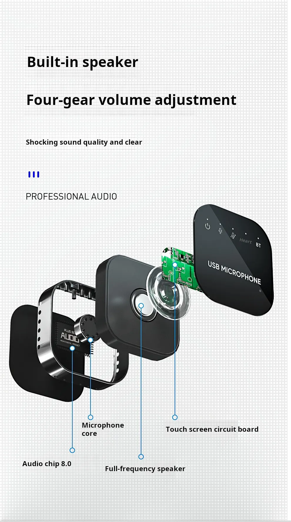bluetooth speaker with microphone for conference calls 