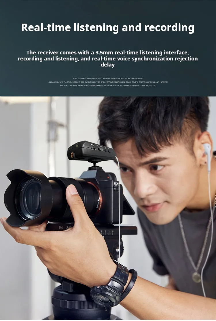 Wireless Lavalier Microphone for video recording