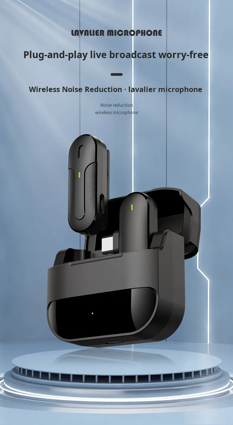 Wireless Lavalier Microphone bluetooth noise reduction