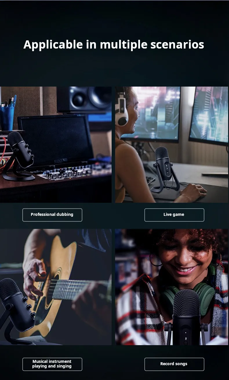 Professional recording microphone scenarios